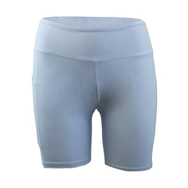 women's 6 inch biker short light blue